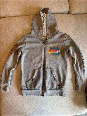 Aviator Nation Kids Gray Hoodie. Sz 8. Manhattan Beach